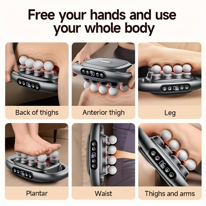 8-Head Deep Tissue Massage Gun, a Tool for Relaxing Muscles Throughout the Body, Including Feet, Legs, Waist, Back, and Neck. This Electric Massager Makes a Perfect Gift for Athletes, Friends, Family, Mothers, Fathers, Christmas, Valentine'