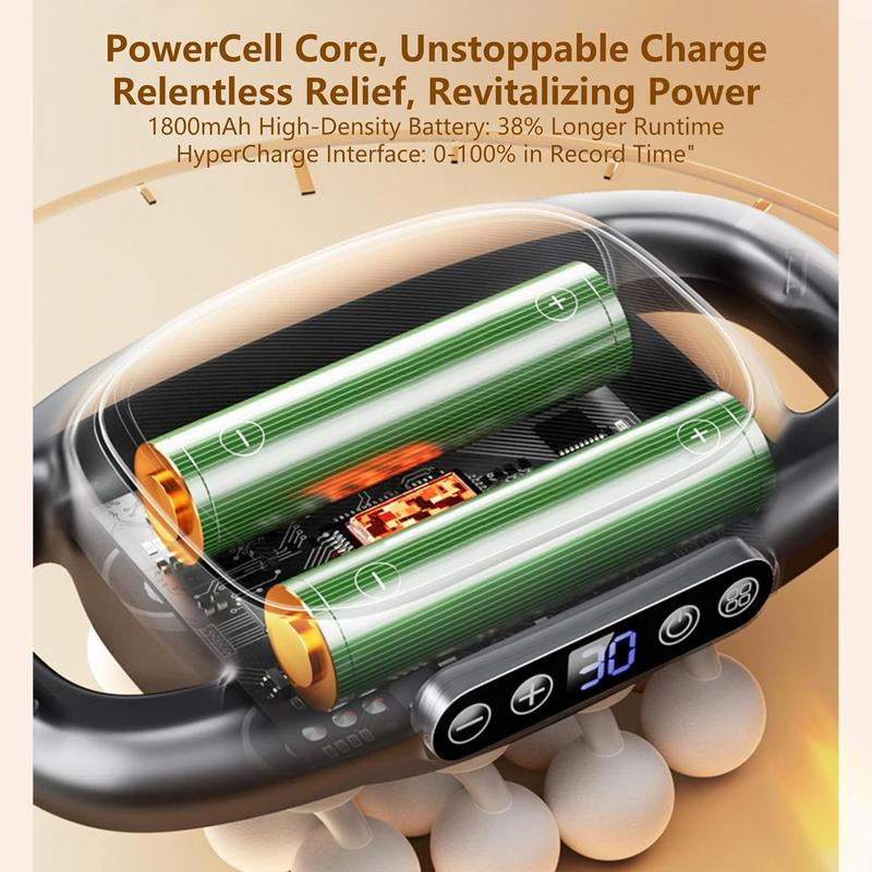 16-Head Deep Tissue Massage Gun with 30 Levels & 30 Modes